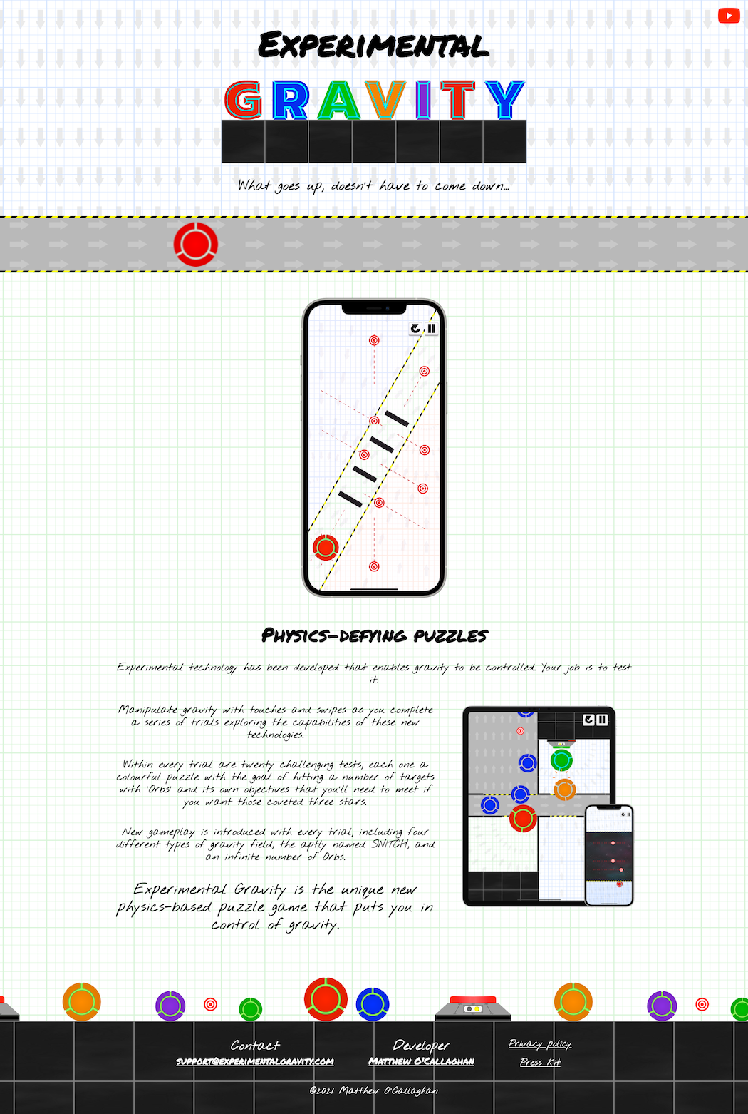 Screenshot of experimentalgravity.com