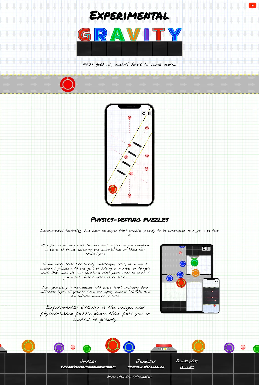 Screenshot of experimentalgravity.com