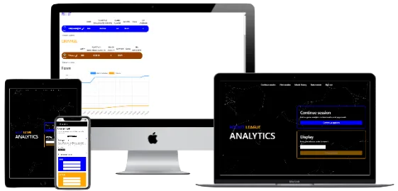 Rocket League Analytics on various devices