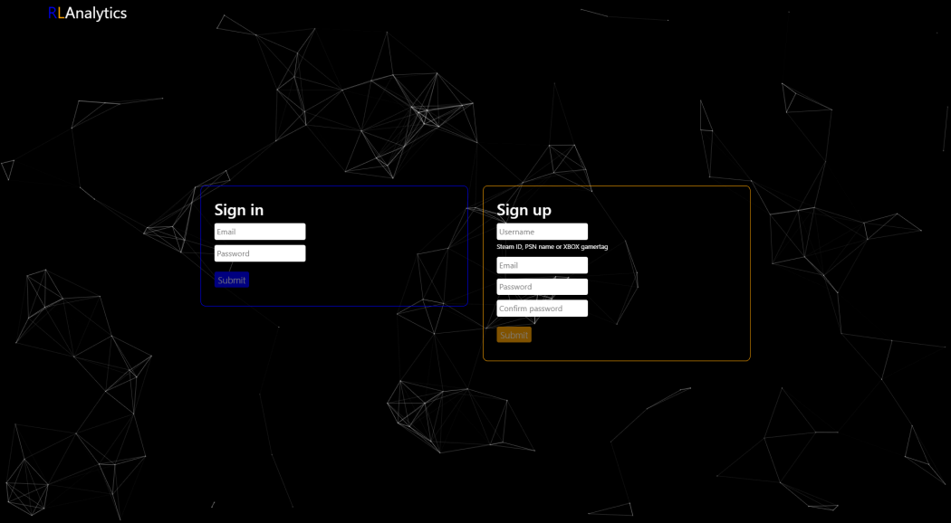 Login page
